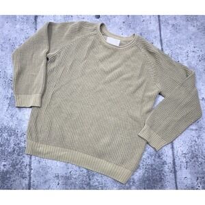 Ninth Hall Fundamentals Crewneck Knit Sweater Mens Size Large Sand Tan